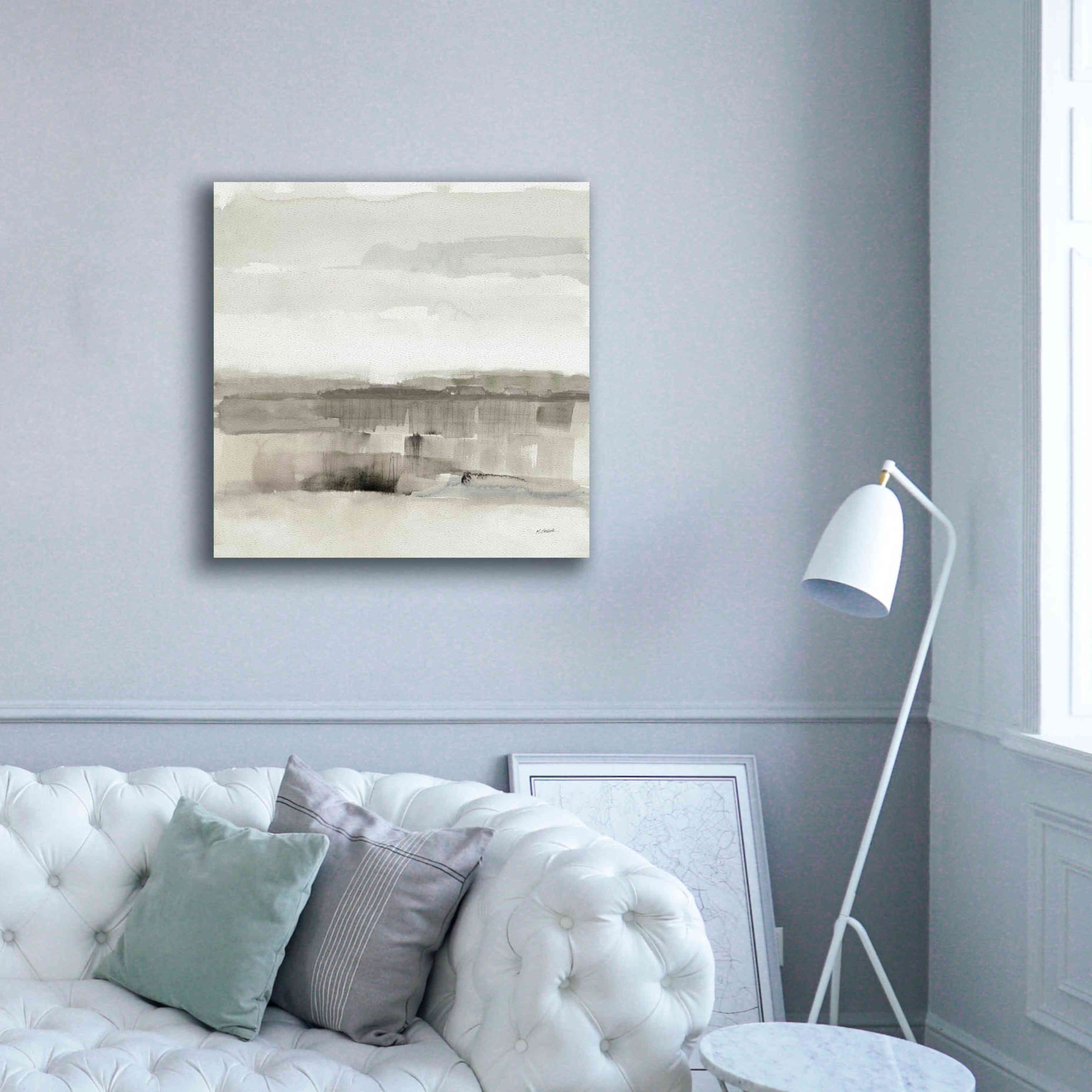 'Influence Of Line And Color Neutral' by Mike Schick, Giclee Canvas Wall Art,37x37
