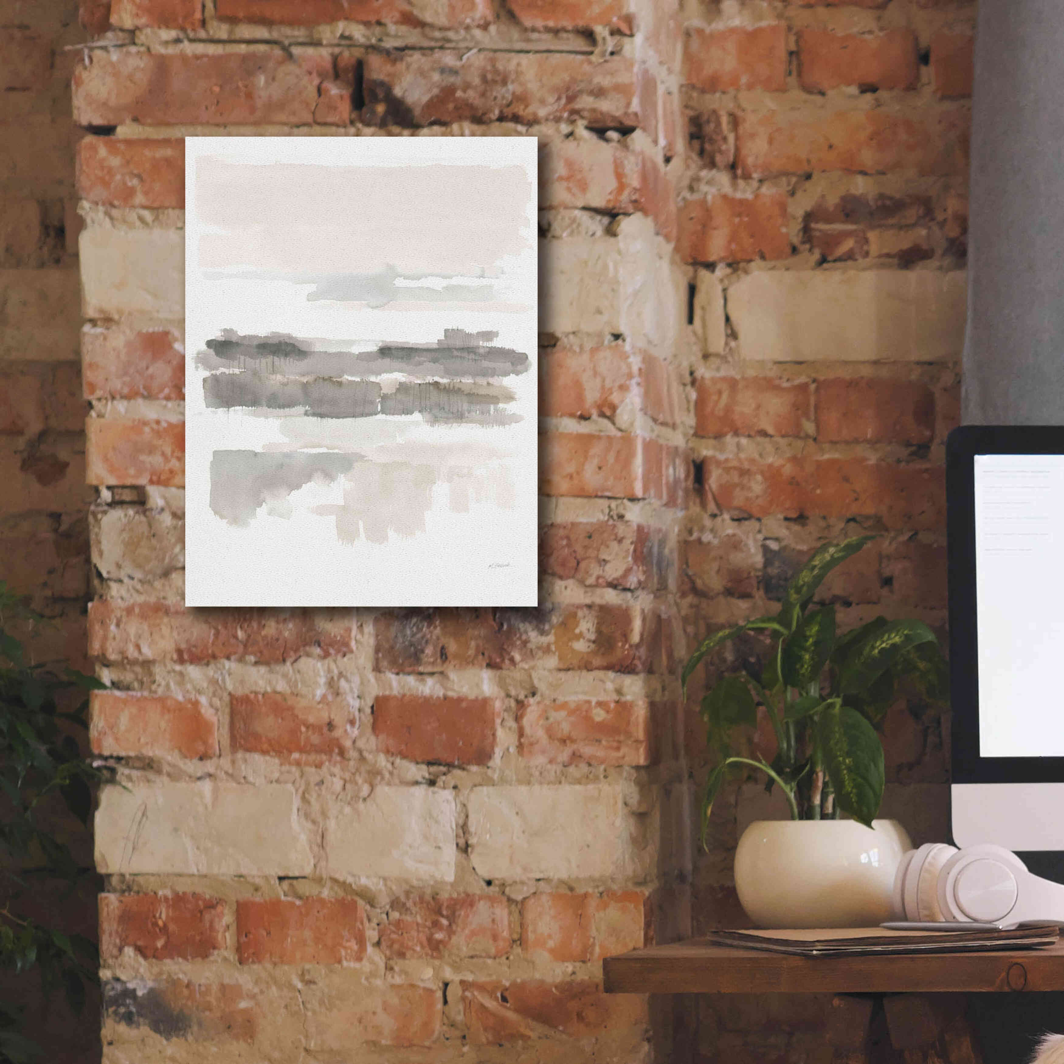 'Neutral Wetlands Crop' by Mike Schick, Giclee Canvas Wall Art,12 x 16