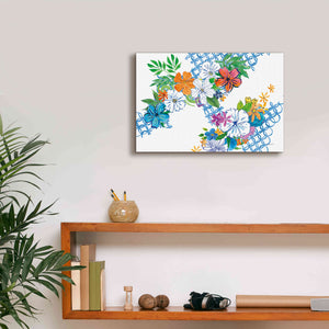 'Flower Power I' by Mike Schick, Giclee Canvas Wall Art,18 x 12