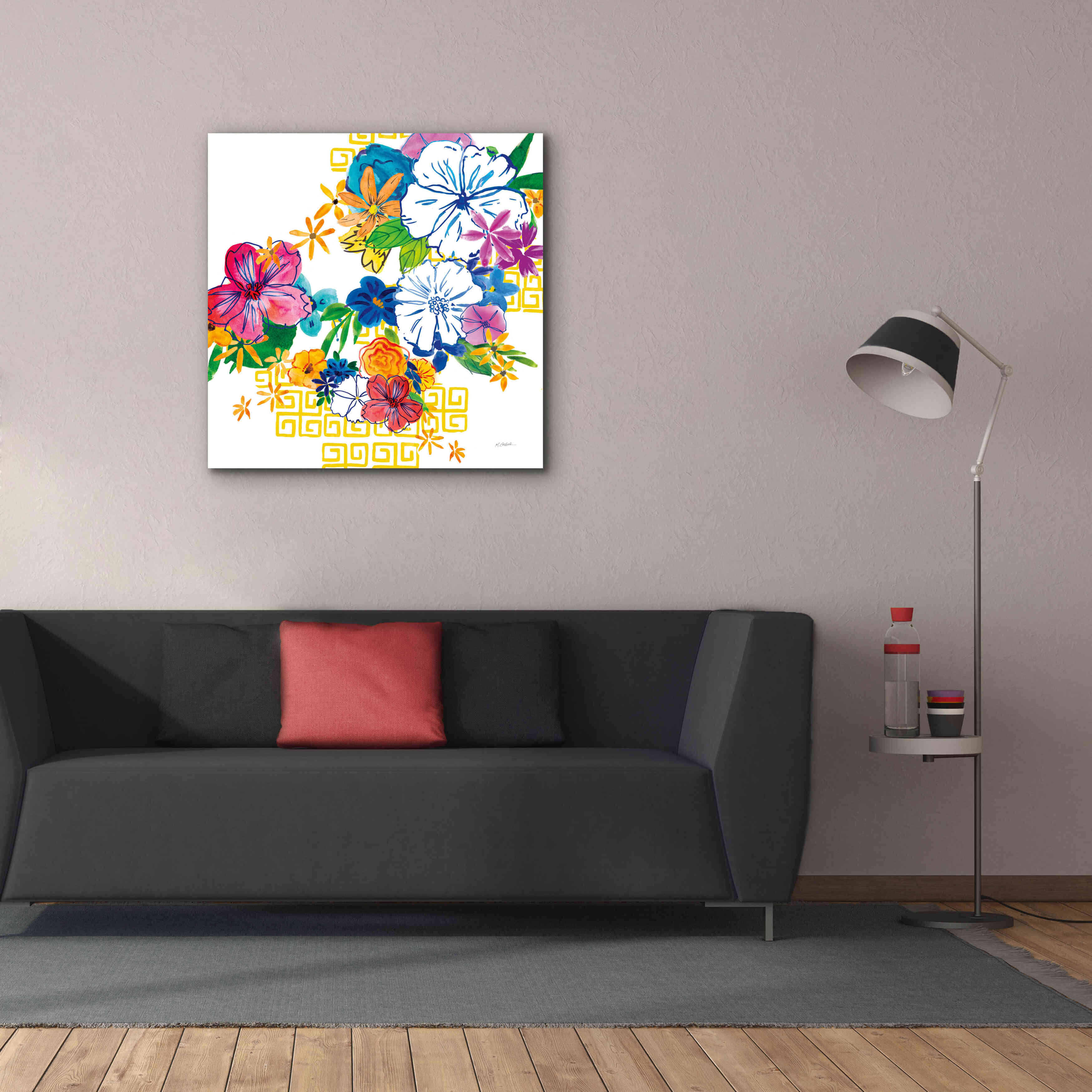 'Flower Power II' by Mike Schick, Giclee Canvas Wall Art,37x37