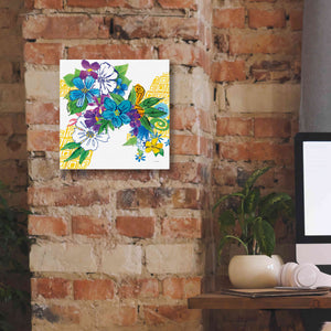'Flower Power III' by Mike Schick, Giclee Canvas Wall Art,12x12