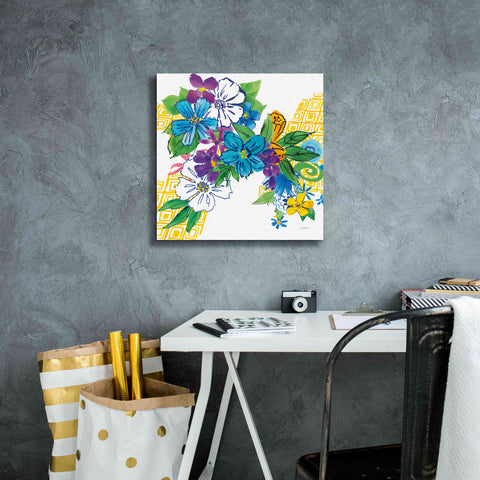 Image of 'Flower Power III' by Mike Schick, Giclee Canvas Wall Art,18x18