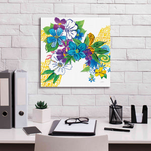 'Flower Power III' by Mike Schick, Giclee Canvas Wall Art,18x18