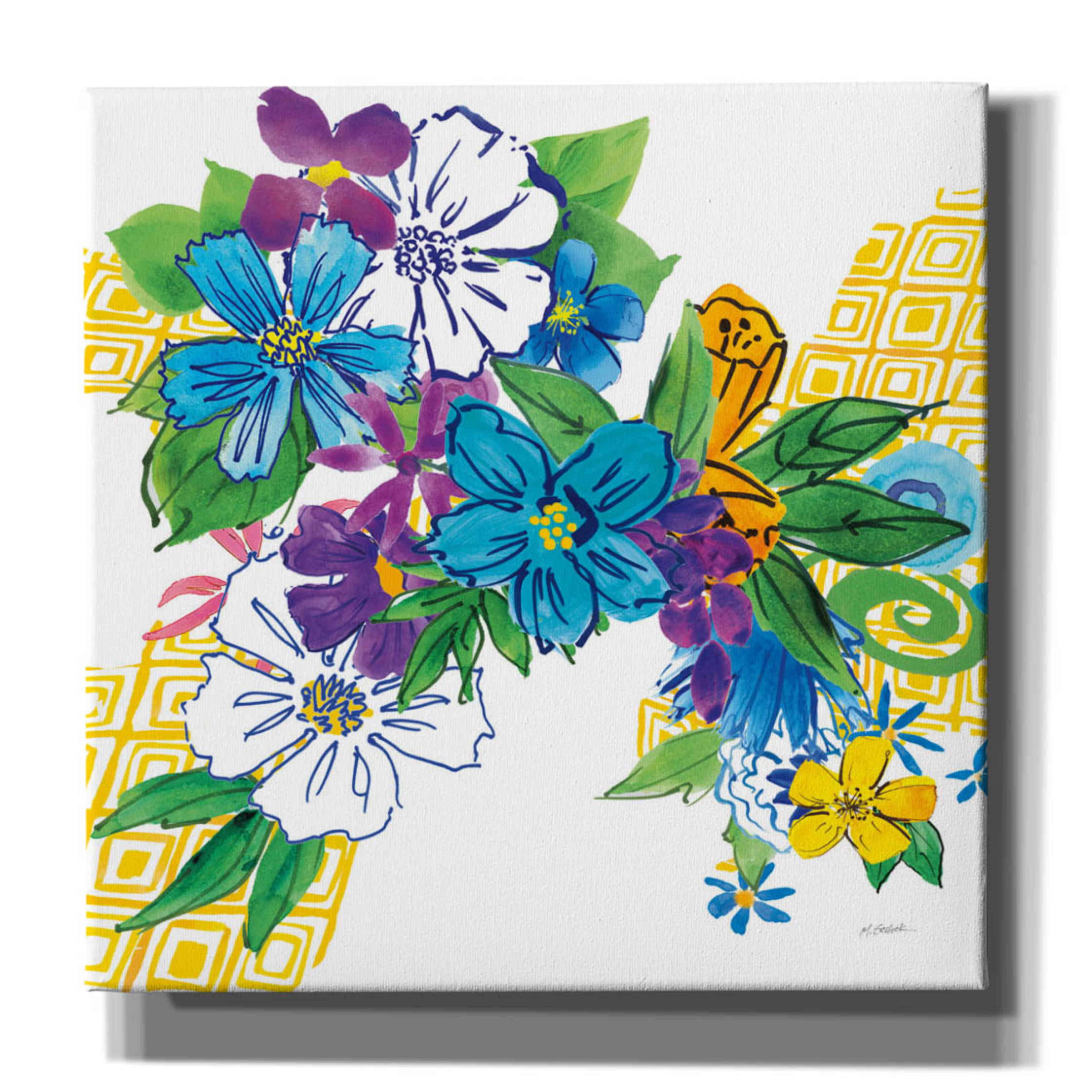 'Flower Power III' by Mike Schick, Giclee Canvas Wall Art