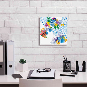 'Flower Power IV' by Mike Schick, Giclee Canvas Wall Art,12x12