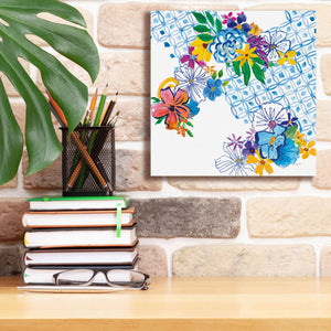'Flower Power IV' by Mike Schick, Giclee Canvas Wall Art,12x12