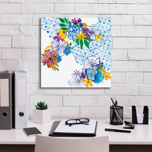 'Flower Power IV' by Mike Schick, Giclee Canvas Wall Art,18x18