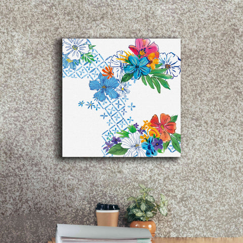 Image of 'Flower Power V' by Mike Schick, Giclee Canvas Wall Art,18x18