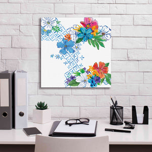'Flower Power V' by Mike Schick, Giclee Canvas Wall Art,18x18