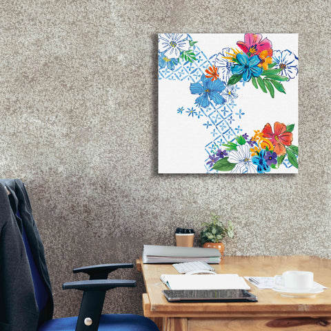 Image of 'Flower Power V' by Mike Schick, Giclee Canvas Wall Art,26x26