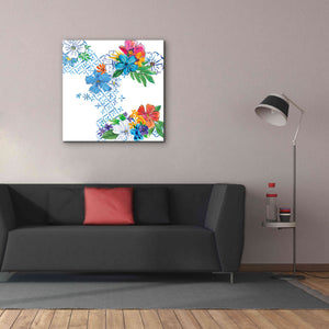 'Flower Power V' by Mike Schick, Giclee Canvas Wall Art,37x37
