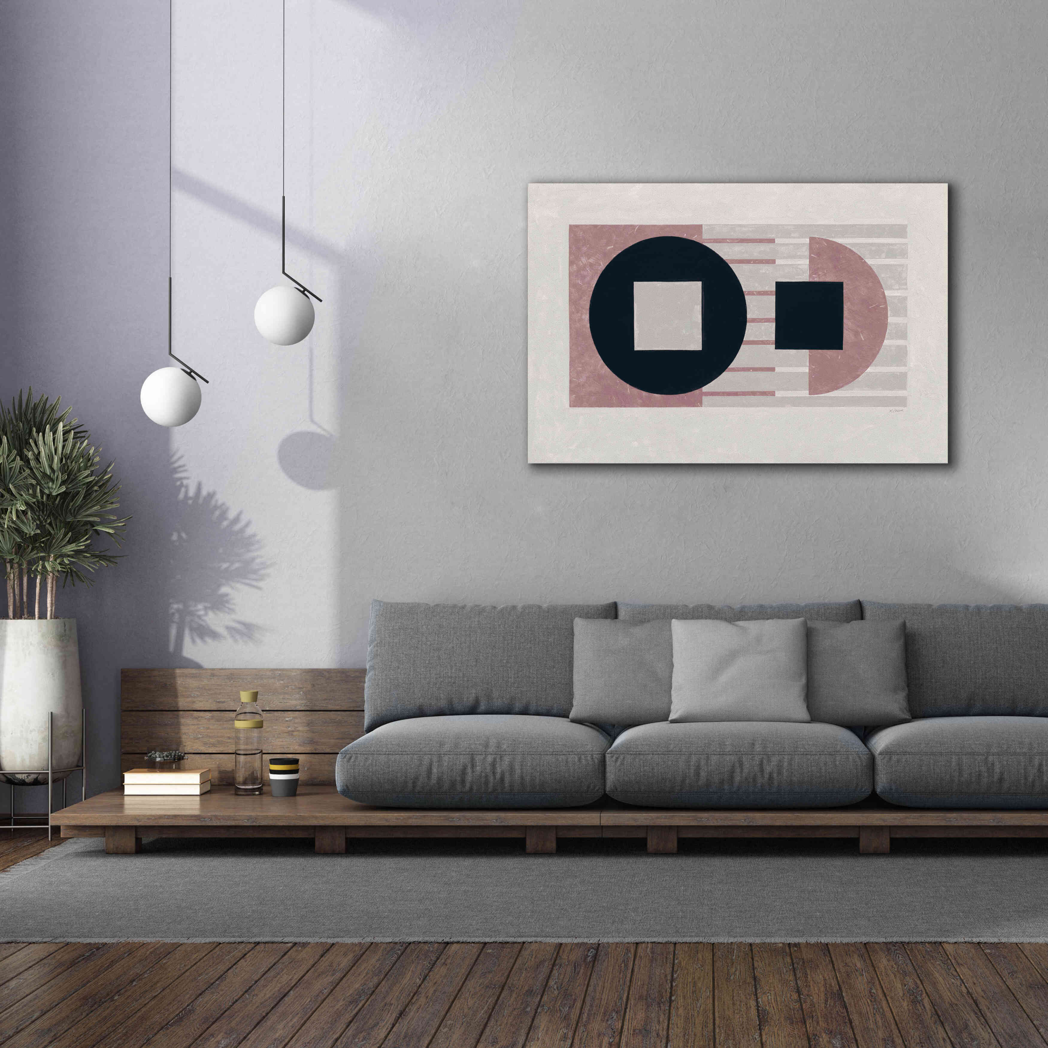 'Laterally Speaking Mauve' by Mike Schick, Giclee Canvas Wall Art,60 x 40