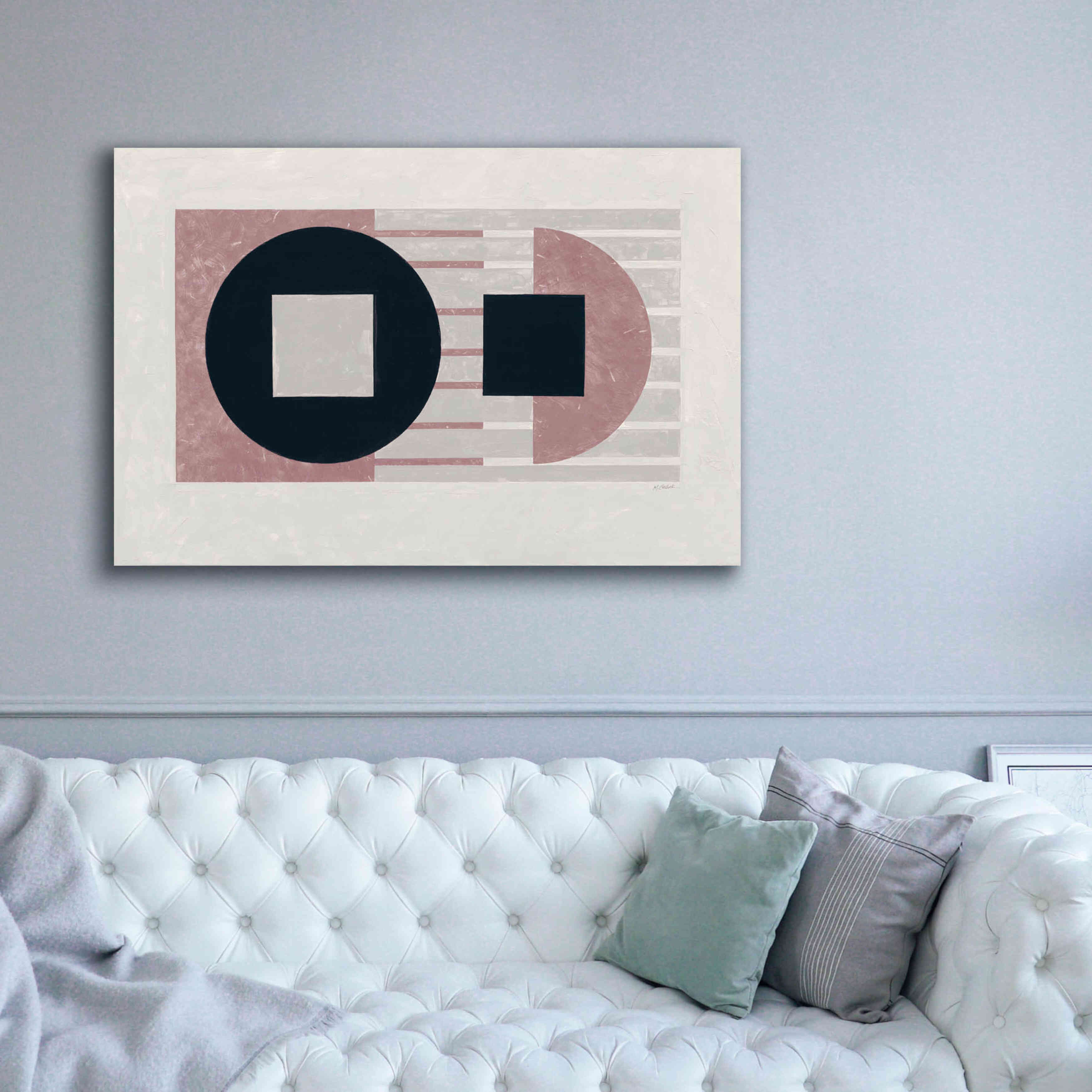 'Laterally Speaking Mauve' by Mike Schick, Giclee Canvas Wall Art,60 x 40