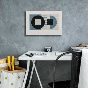 'Laterally Speaking Blue' by Mike Schick, Giclee Canvas Wall Art,18 x 12