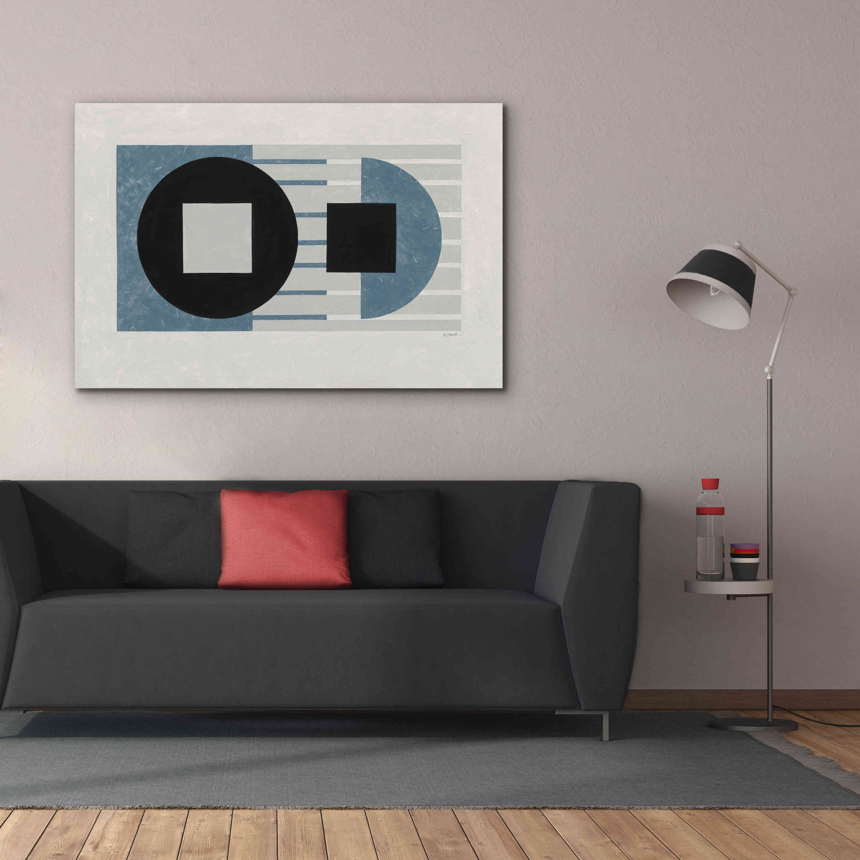 'Laterally Speaking Blue' by Mike Schick, Giclee Canvas Wall Art,60 x 40