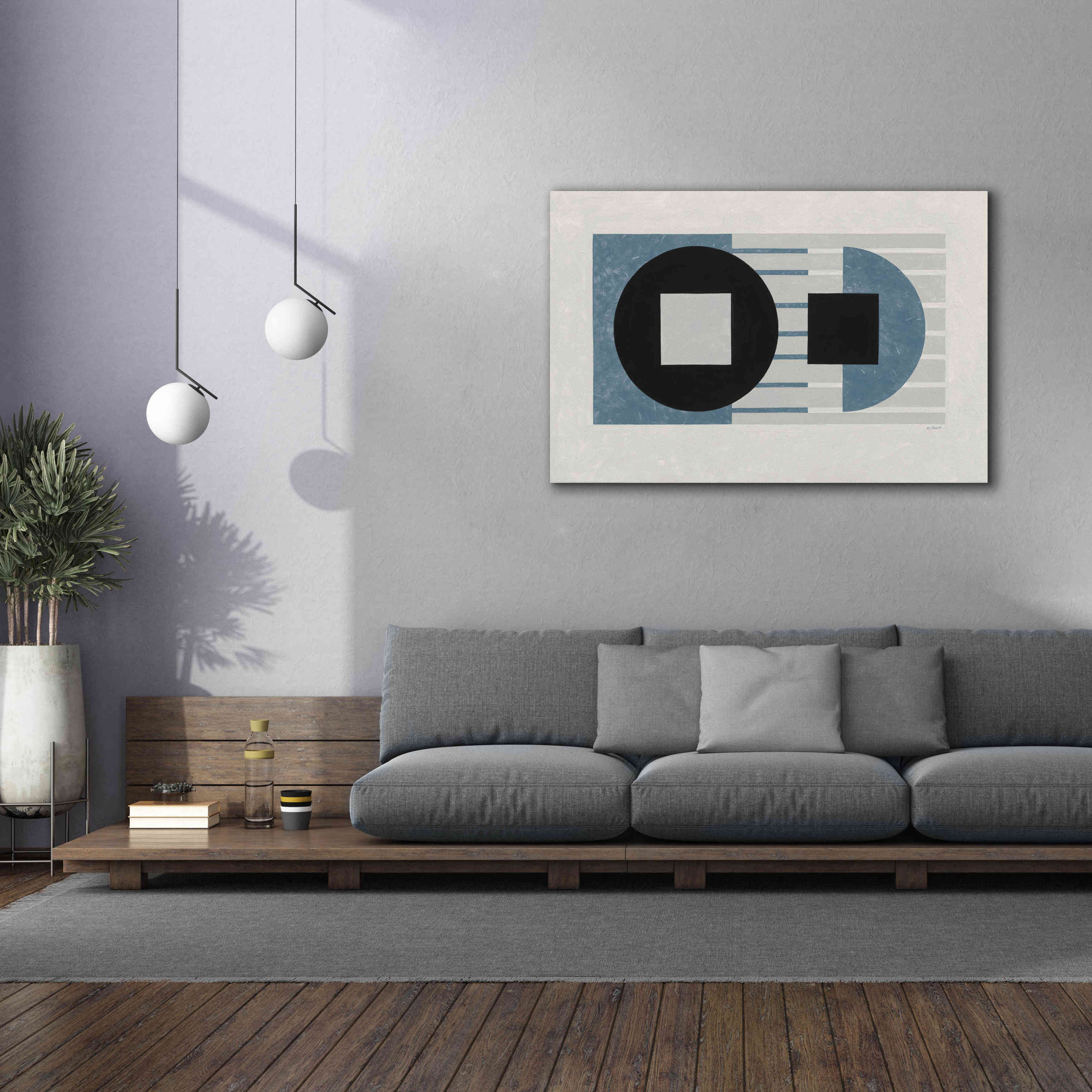 'Laterally Speaking Blue' by Mike Schick, Giclee Canvas Wall Art,60 x 40