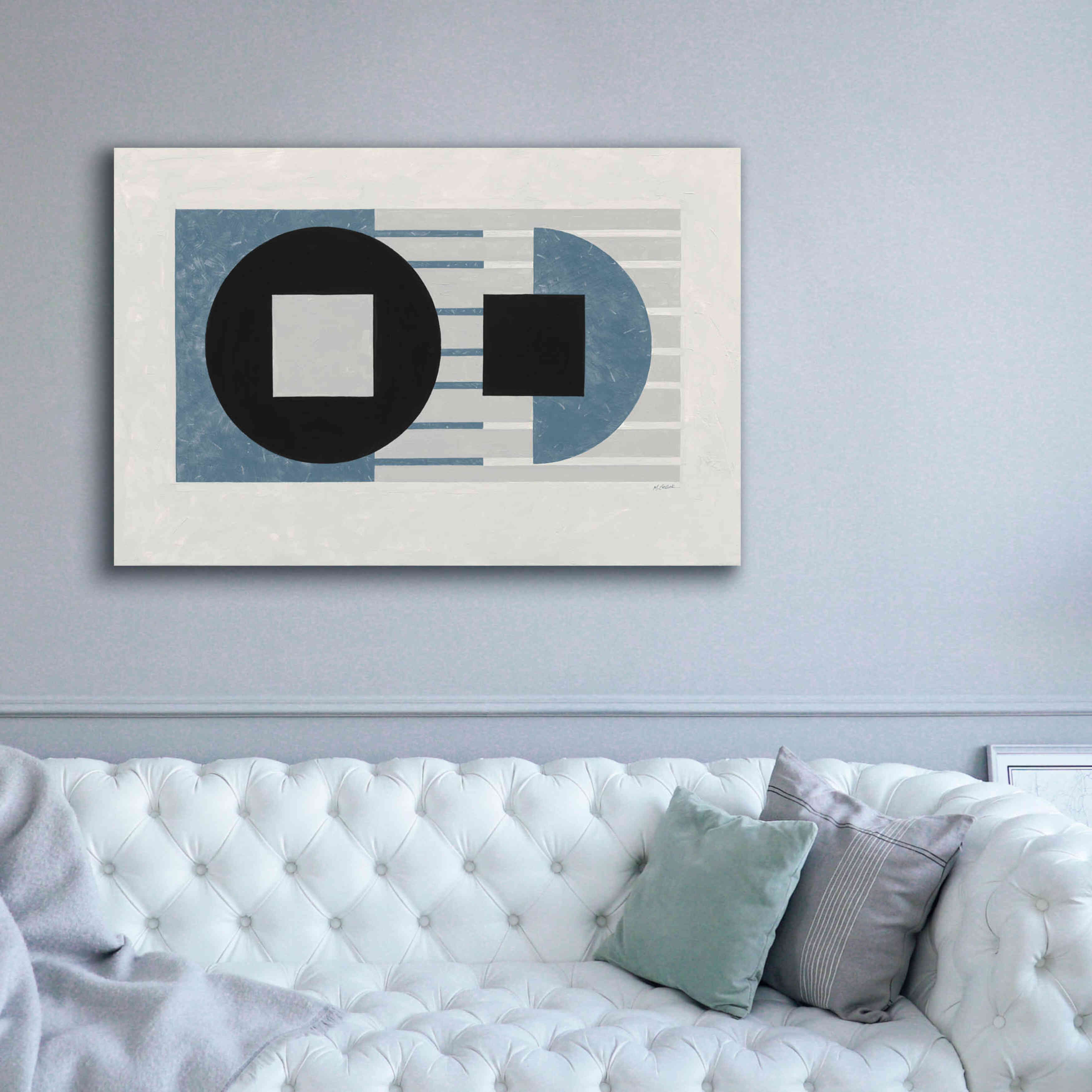 'Laterally Speaking Blue' by Mike Schick, Giclee Canvas Wall Art,60 x 40