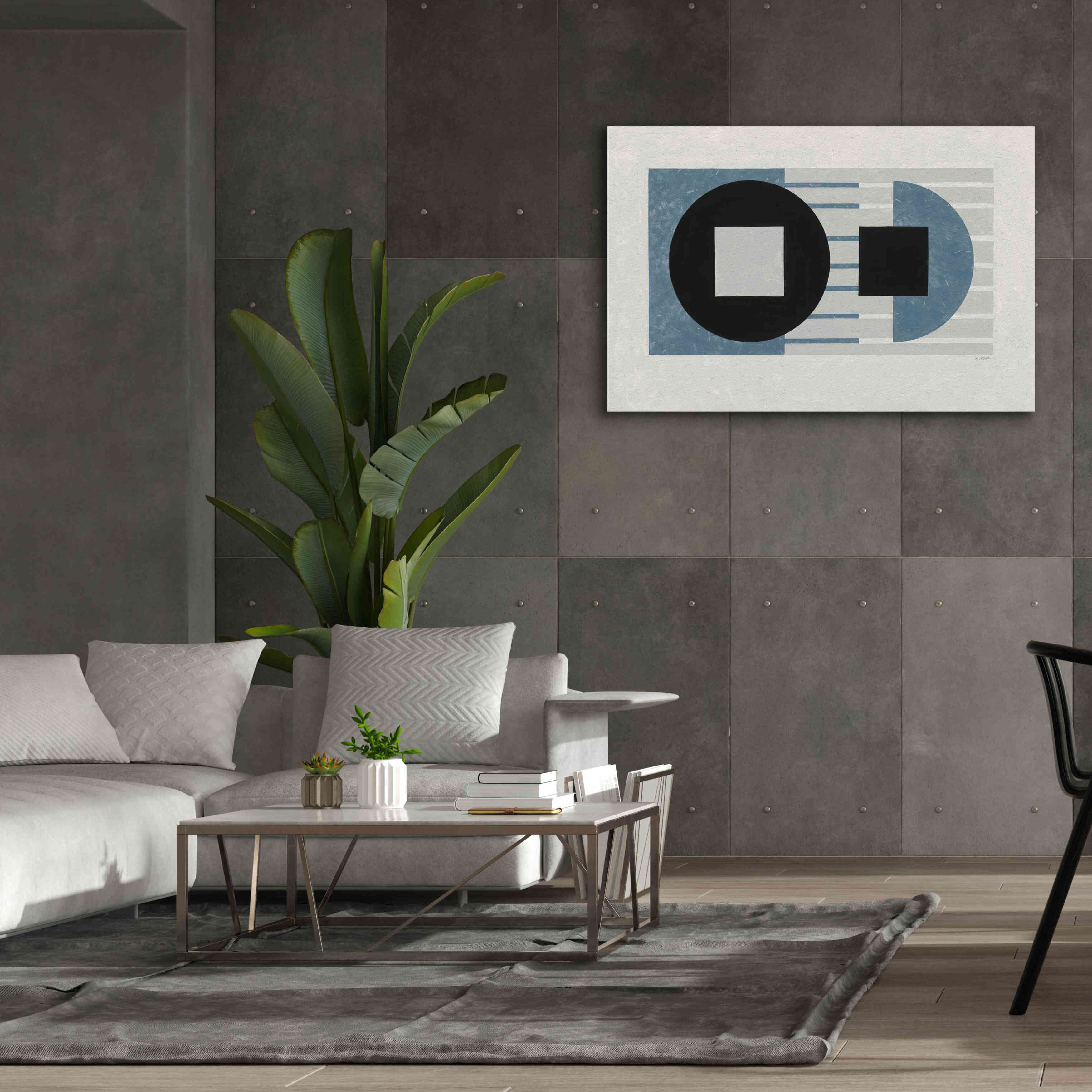 'Laterally Speaking Blue' by Mike Schick, Giclee Canvas Wall Art,60 x 40