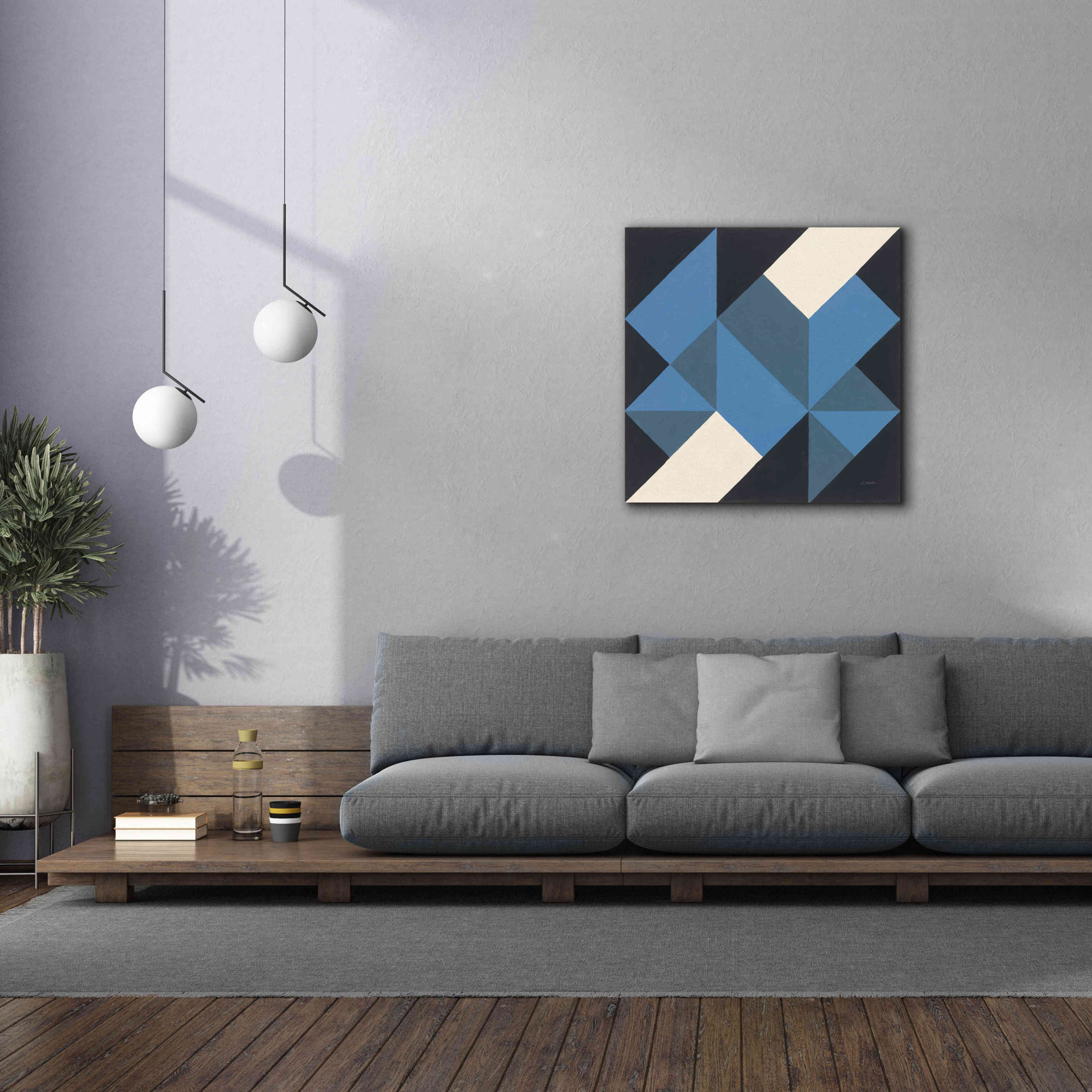 'Triangles I' by Mike Schick, Giclee Canvas Wall Art,37x37