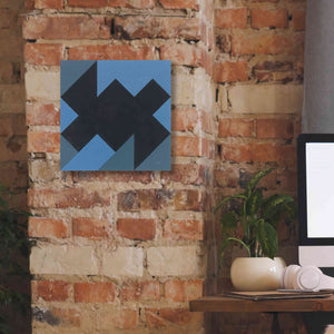'Triangles II' by Mike Schick, Giclee Canvas Wall Art,12x12
