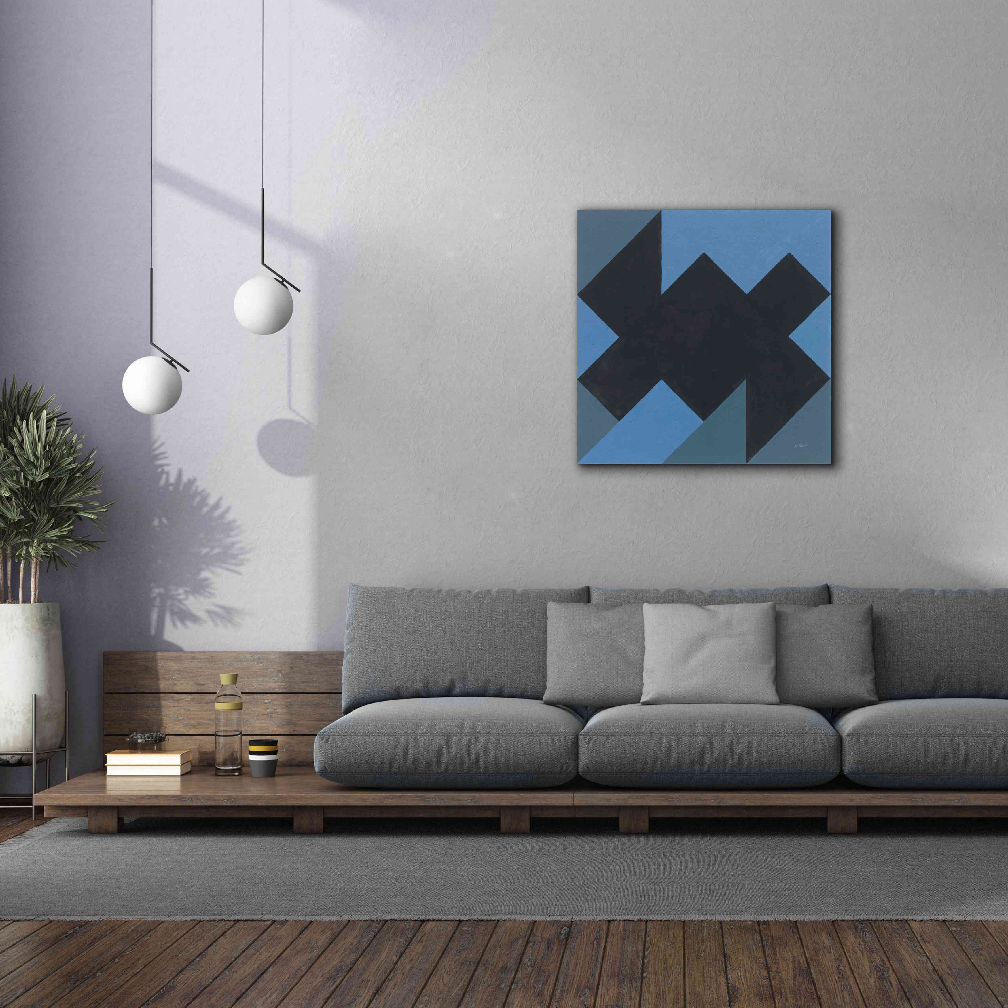 'Triangles II' by Mike Schick, Giclee Canvas Wall Art,37x37