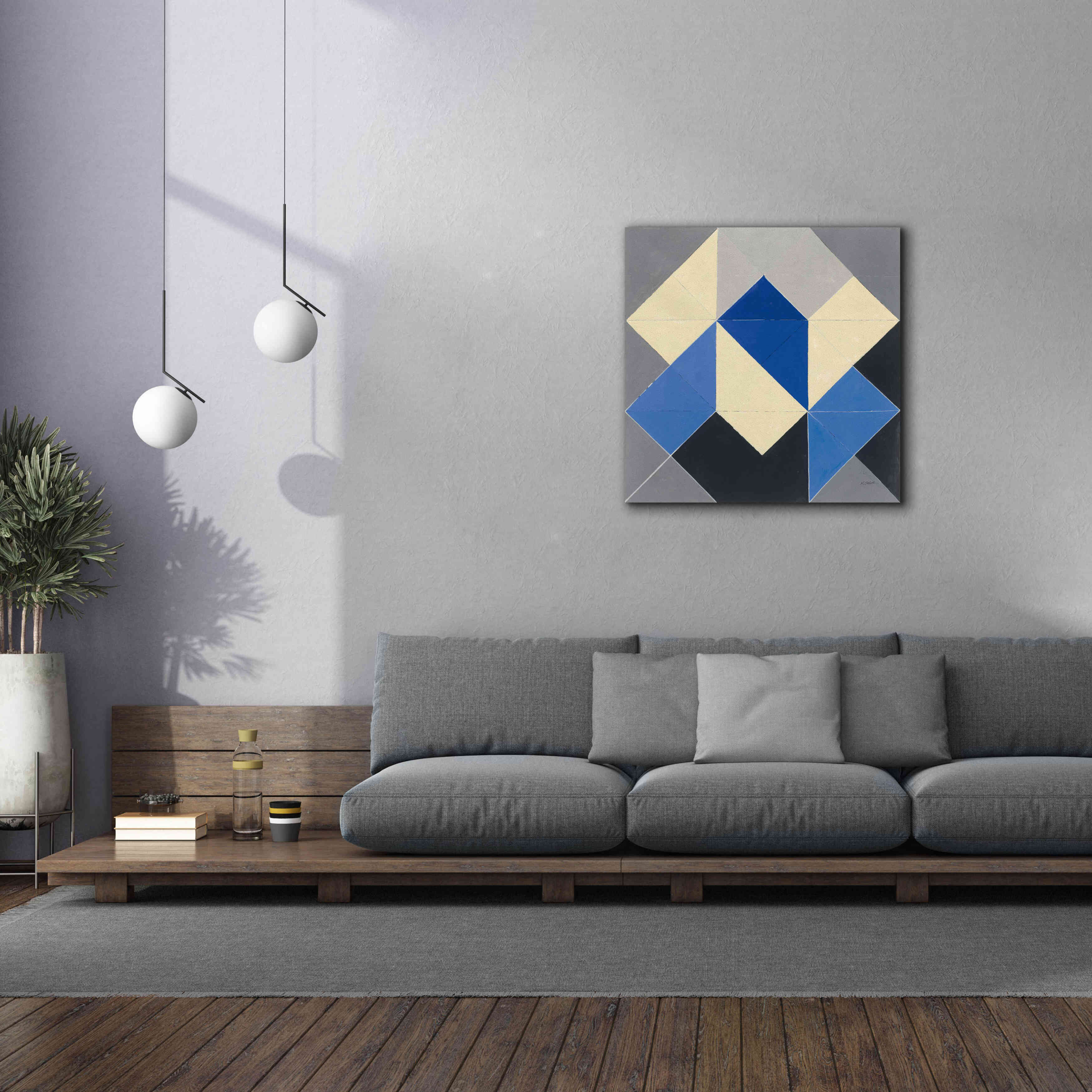 'Triangles IV' by Mike Schick, Giclee Canvas Wall Art,37x37