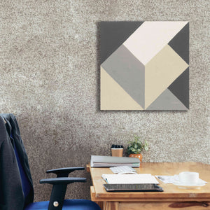 'Triangles I Neutral Crop' by Mike Schick, Giclee Canvas Wall Art,26x26