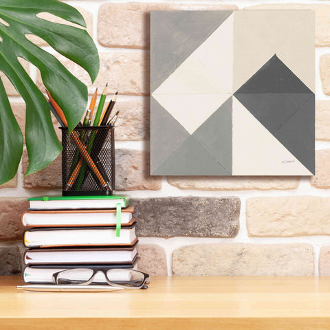 Image of 'Triangles IV Neutral Crop' by Mike Schick, Giclee Canvas Wall Art,12x12