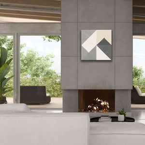'Triangles IV Neutral Crop' by Mike Schick, Giclee Canvas Wall Art,26x26