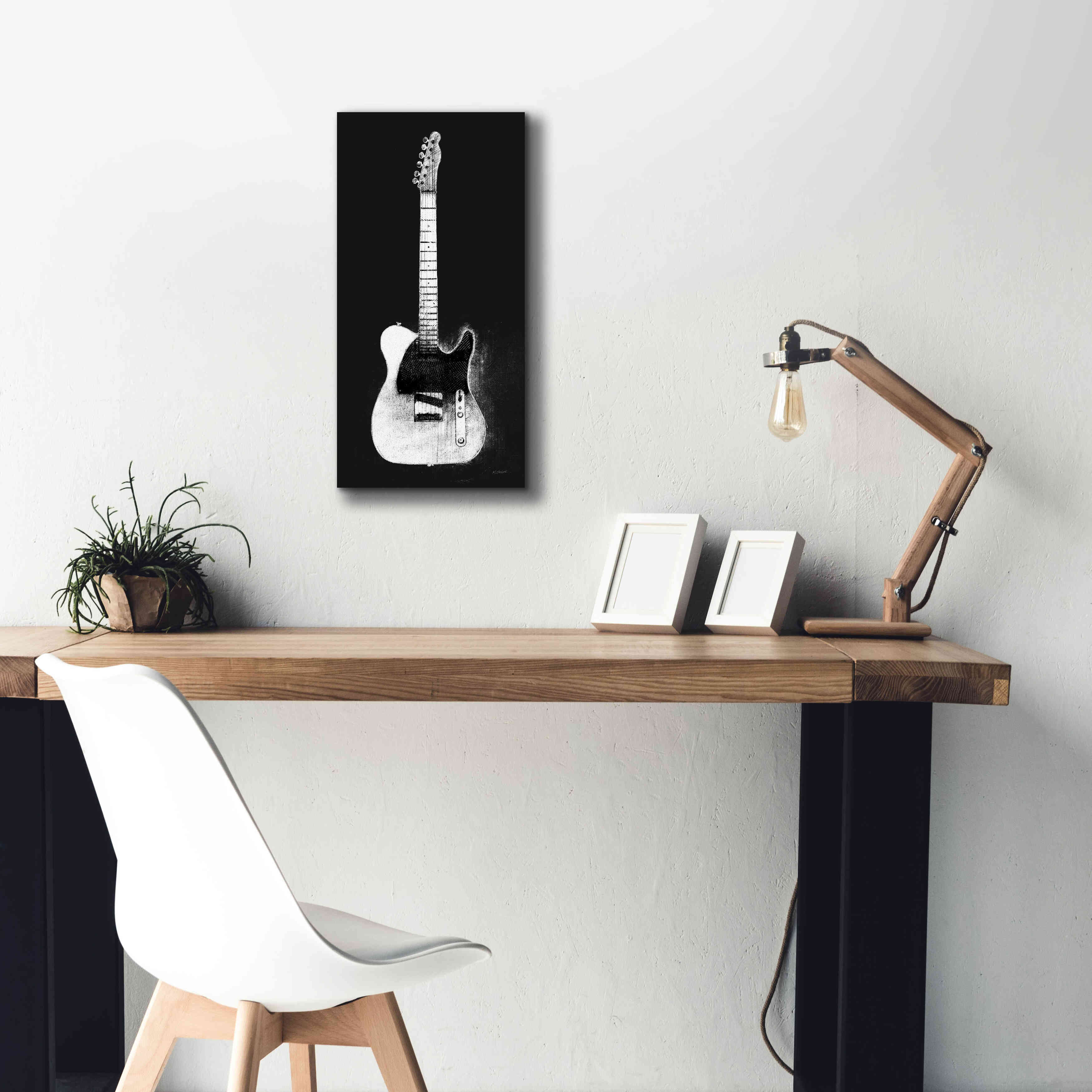 'Garage Band I Wb' by Mike Schick, Giclee Canvas Wall Art,12 x 24