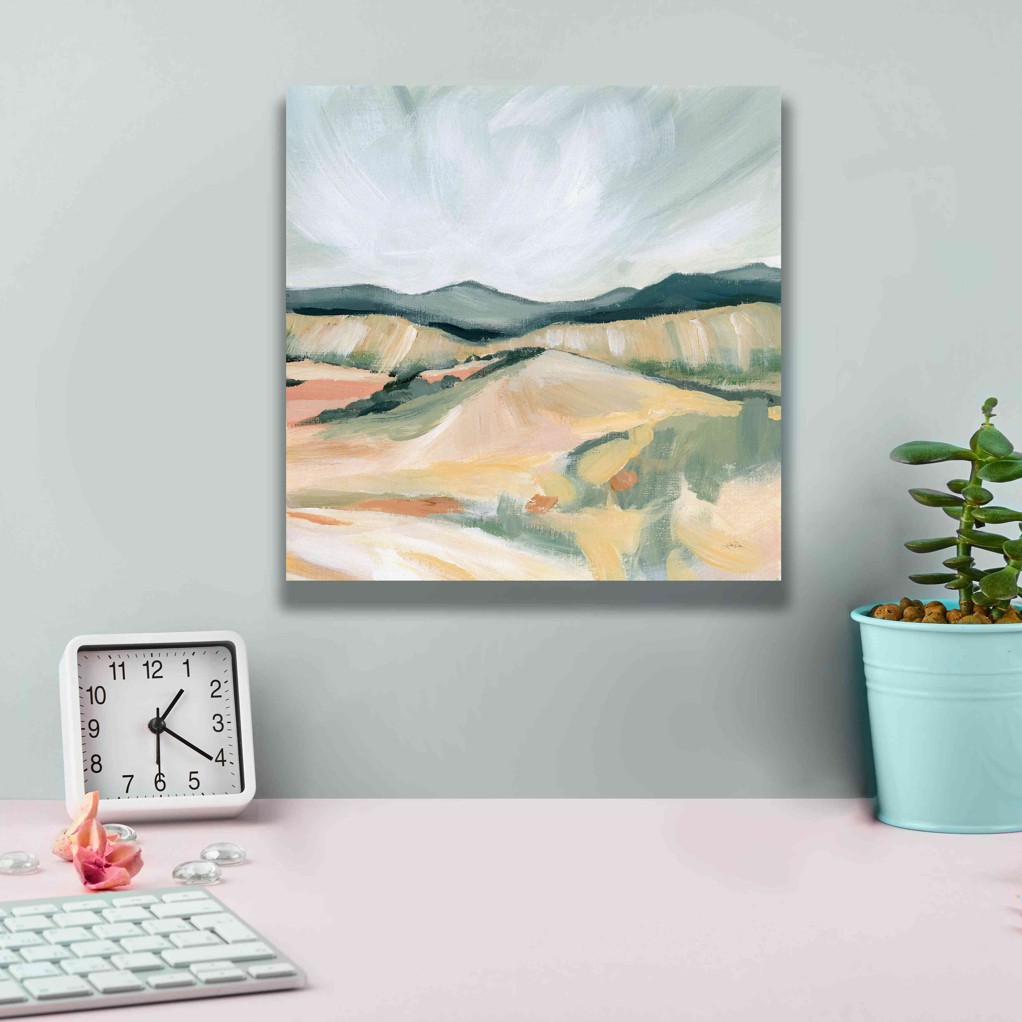 'Vermillion Landscape II' by Katrina Pete, Giclee Canvas Wall Art,12x12