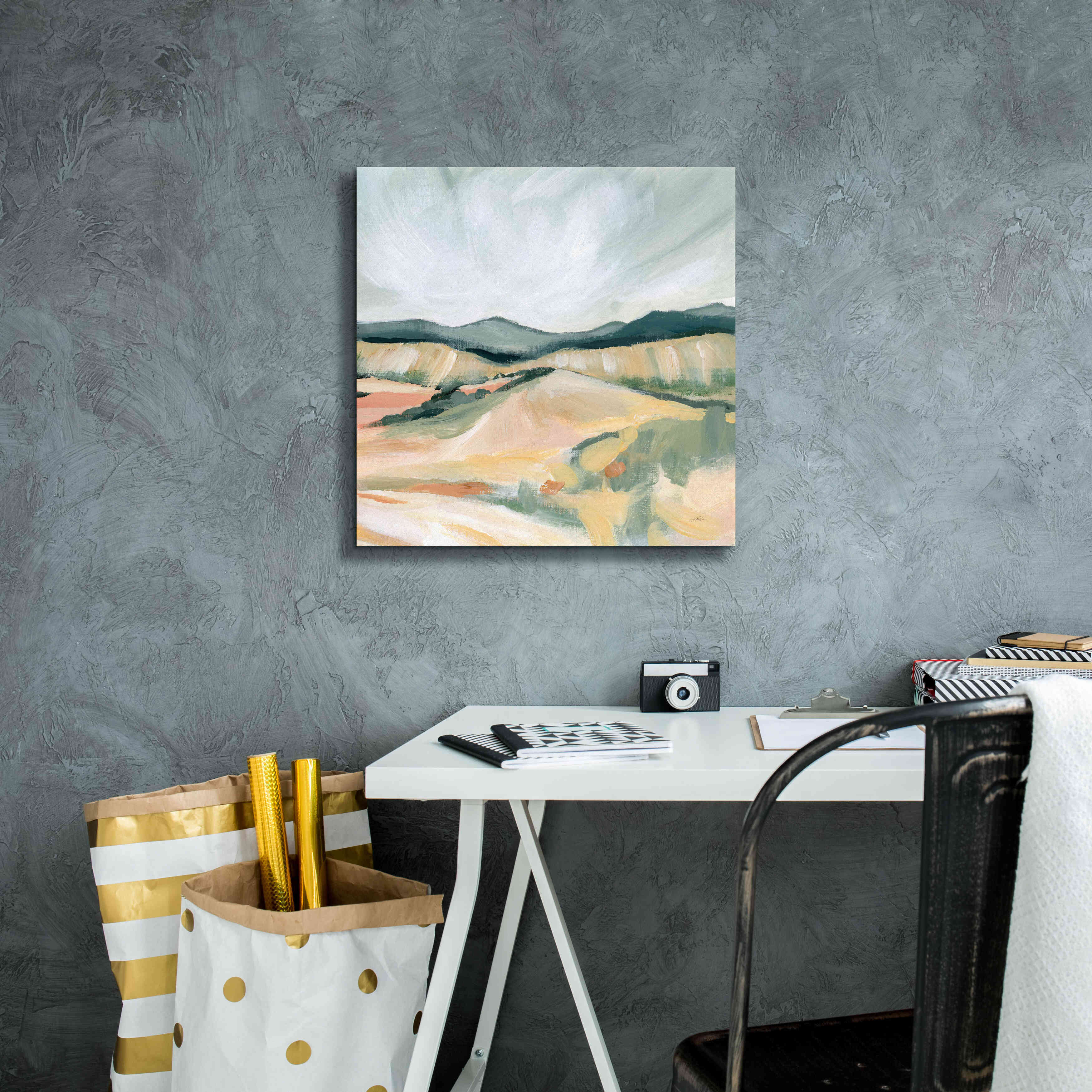 'Vermillion Landscape II' by Katrina Pete, Giclee Canvas Wall Art,18x18