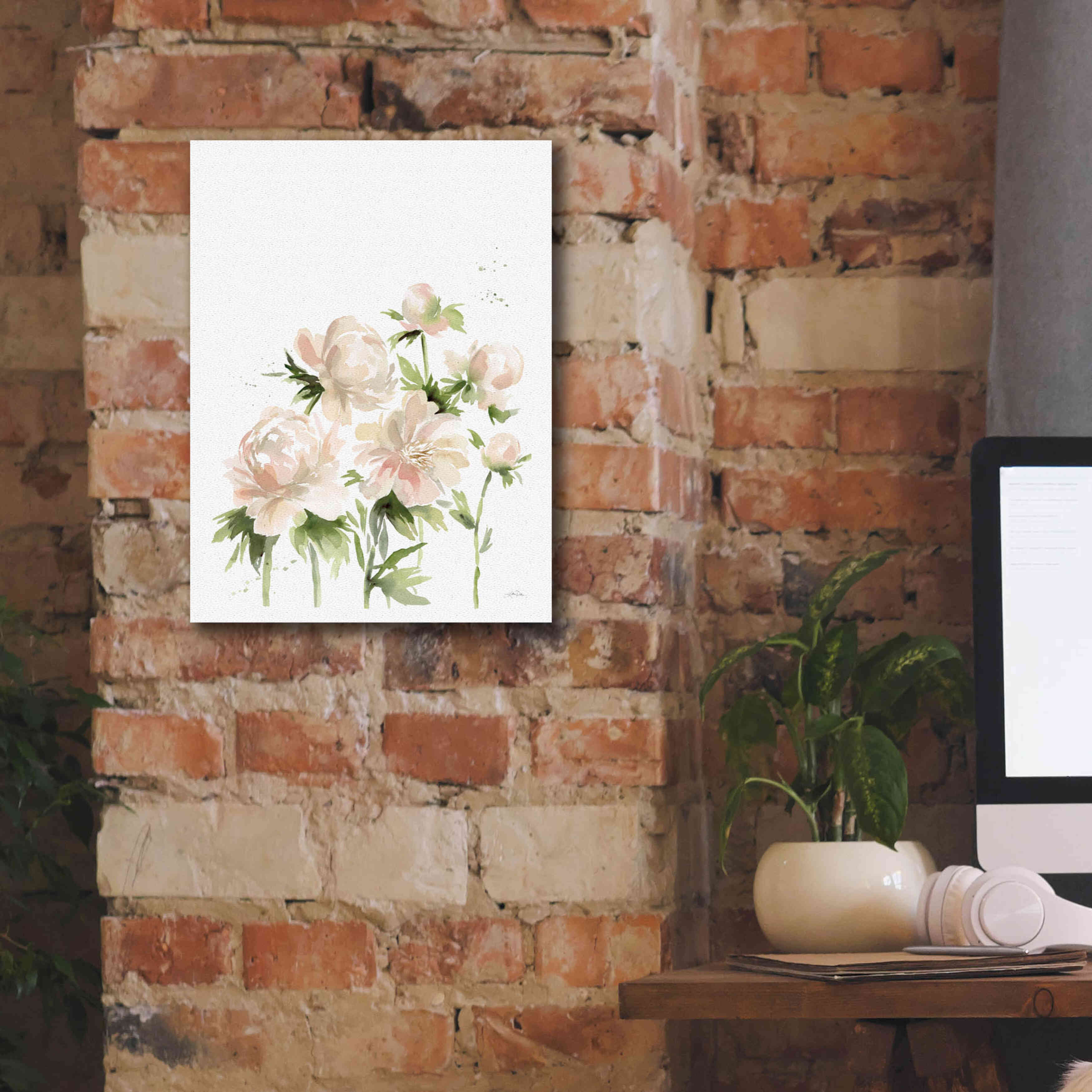 'Peonies I' by Katrina Pete, Giclee Canvas Wall Art,12x16