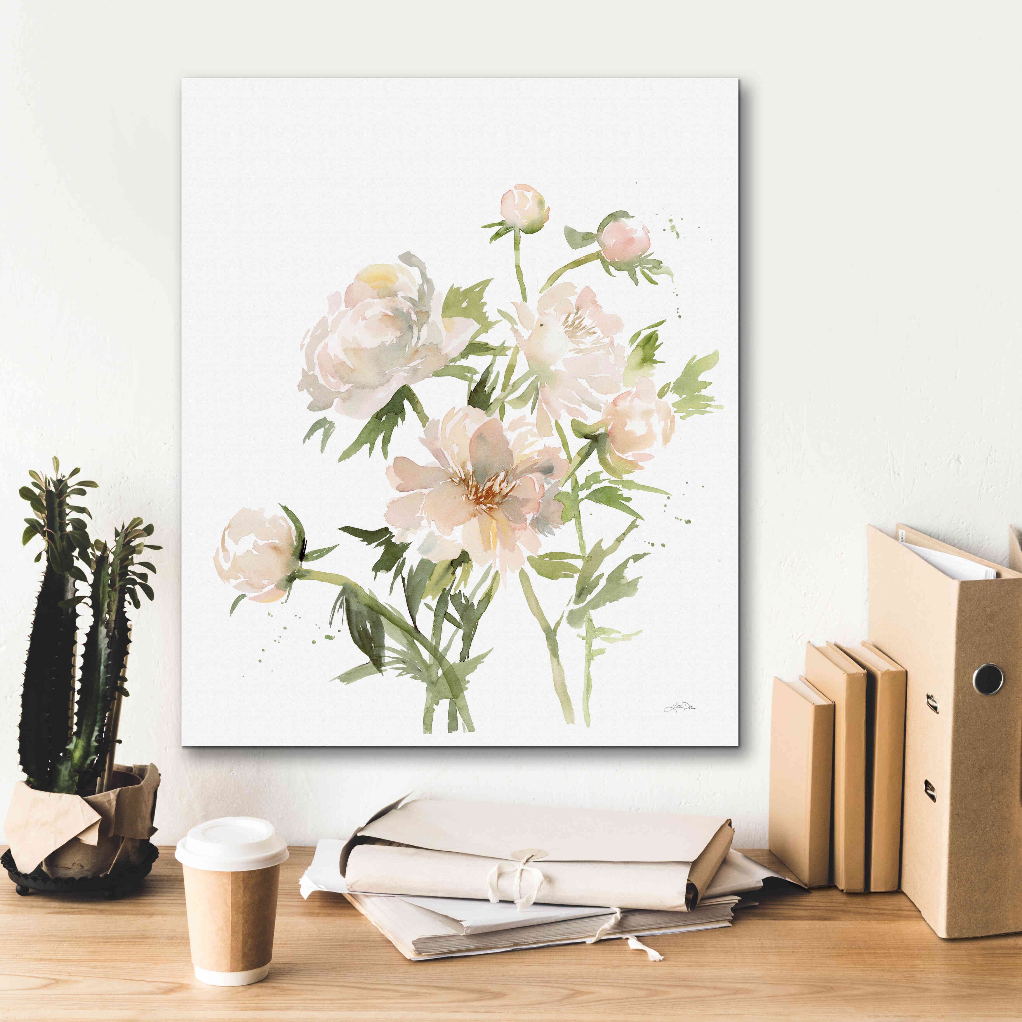 'Peonies II' by Katrina Pete, Giclee Canvas Wall Art,20x24