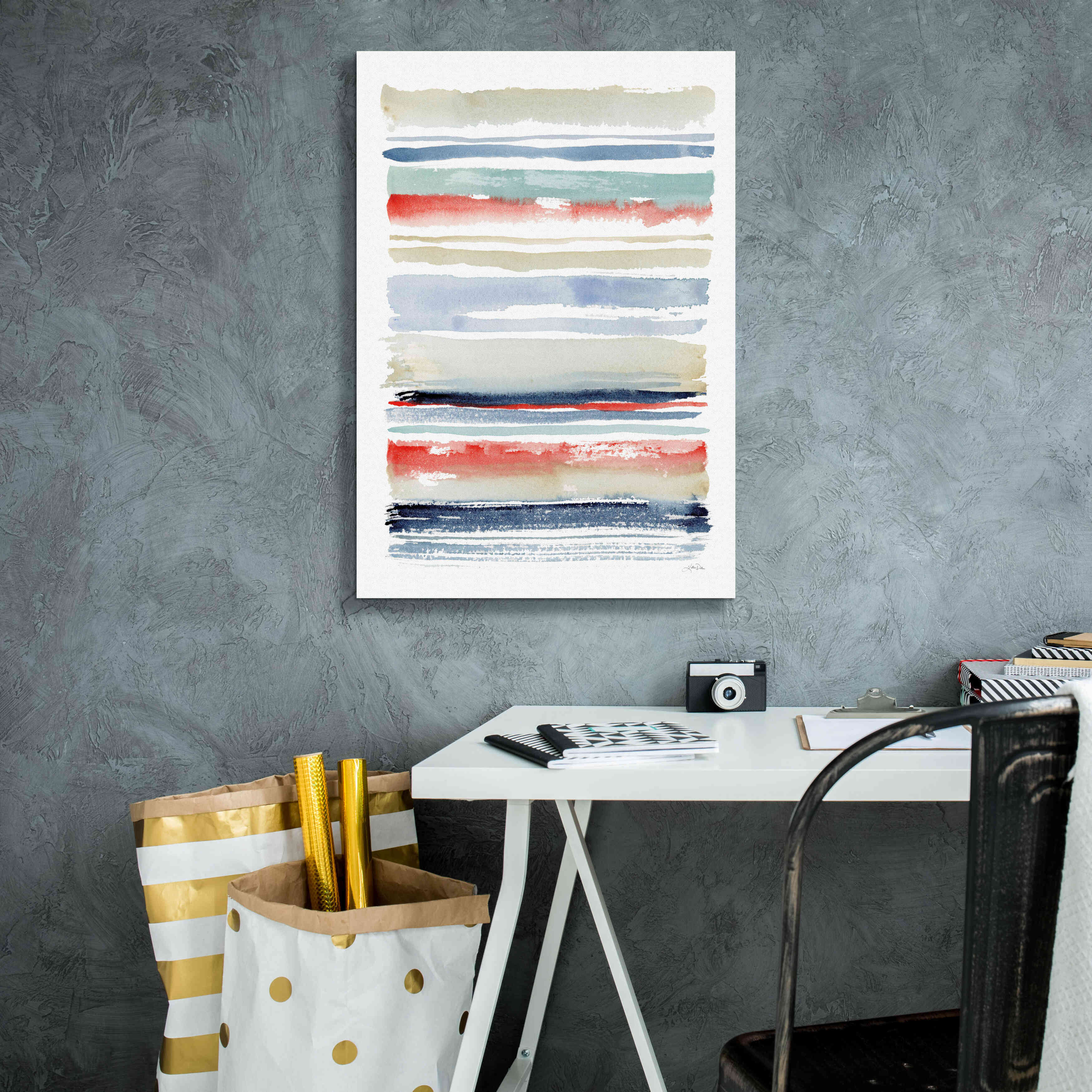 'Nautical Stripes' by Katrina Pete, Giclee Canvas Wall Art,18x26
