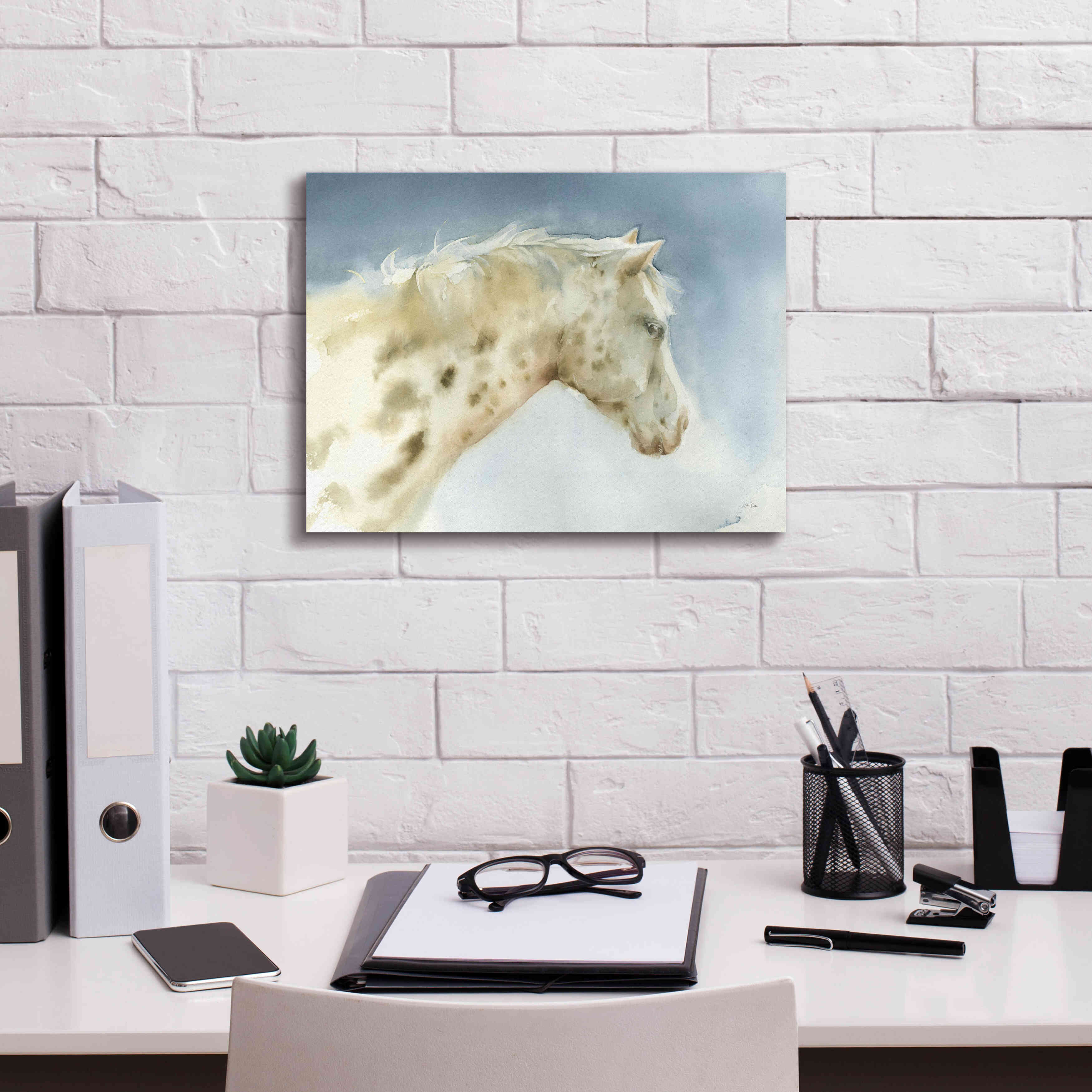'Dapple Gray Horse' by Katrina Pete, Giclee Canvas Wall Art,16x12