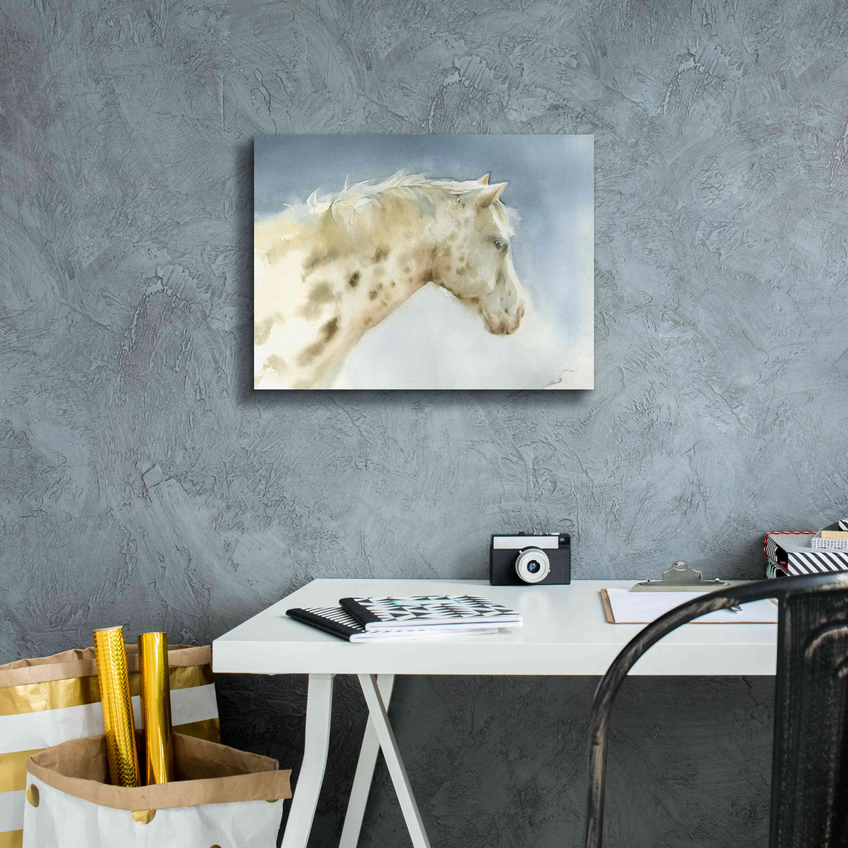 'Dapple Gray Horse' by Katrina Pete, Giclee Canvas Wall Art,16x12