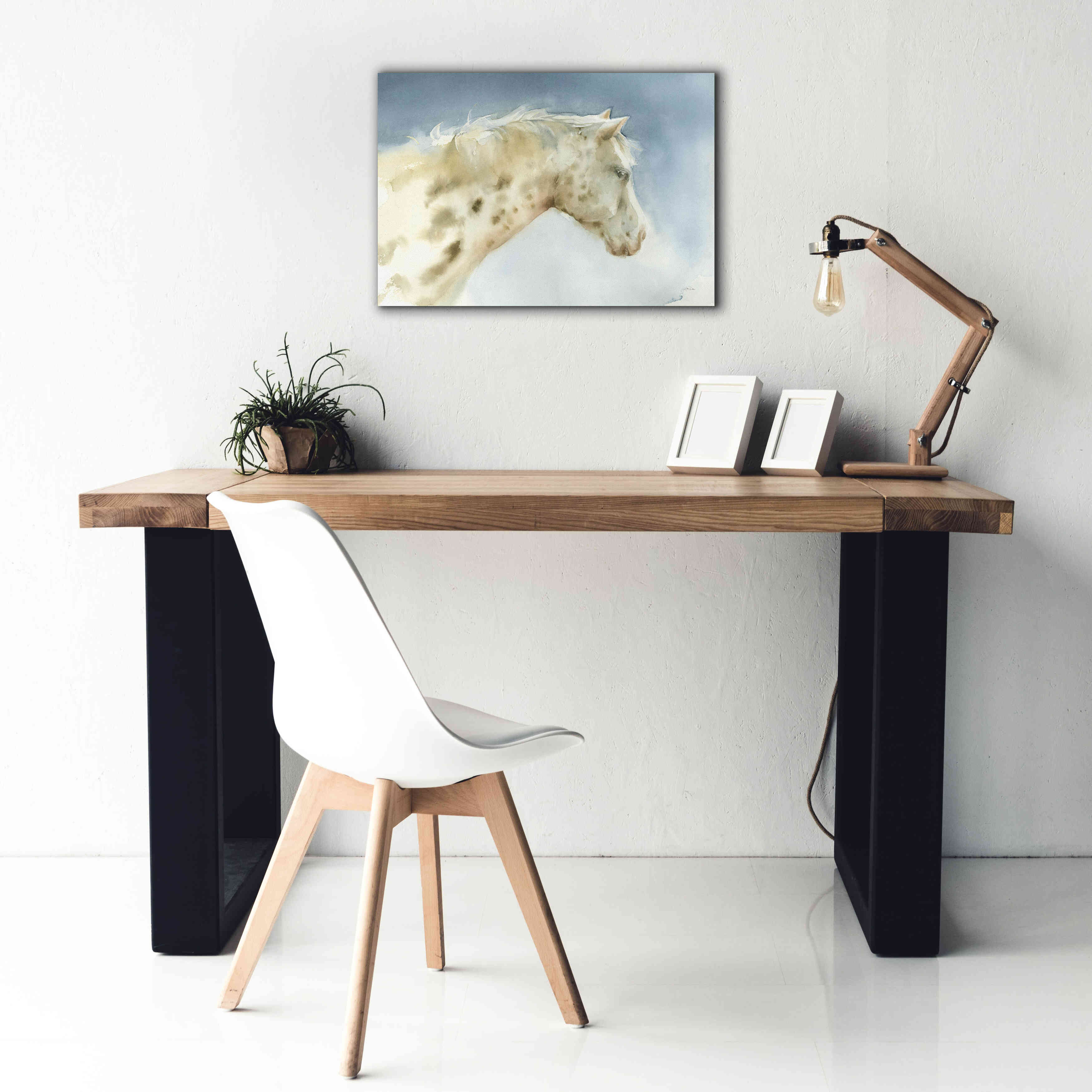 'Dapple Gray Horse' by Katrina Pete, Giclee Canvas Wall Art,26x18