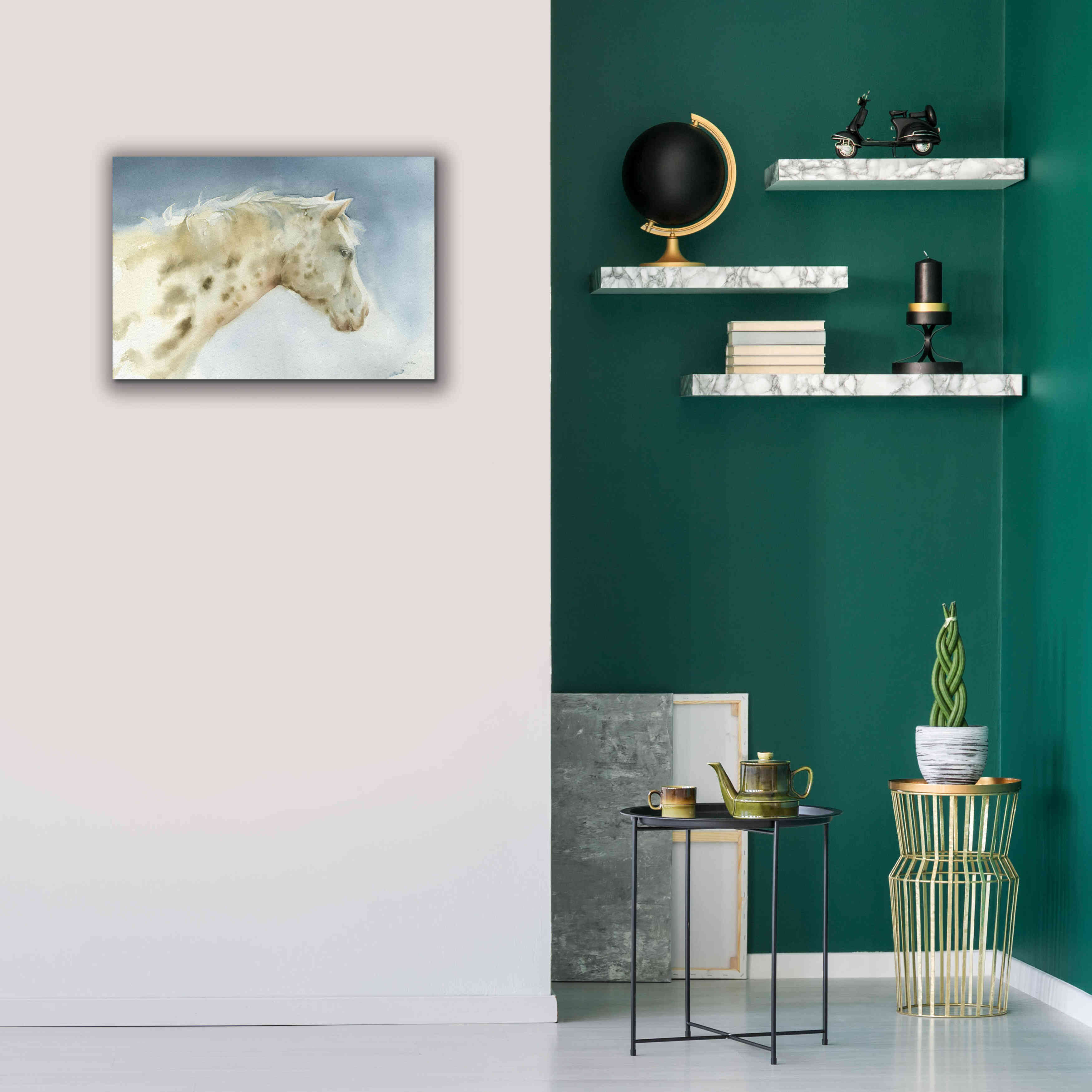 'Dapple Gray Horse' by Katrina Pete, Giclee Canvas Wall Art,26x18