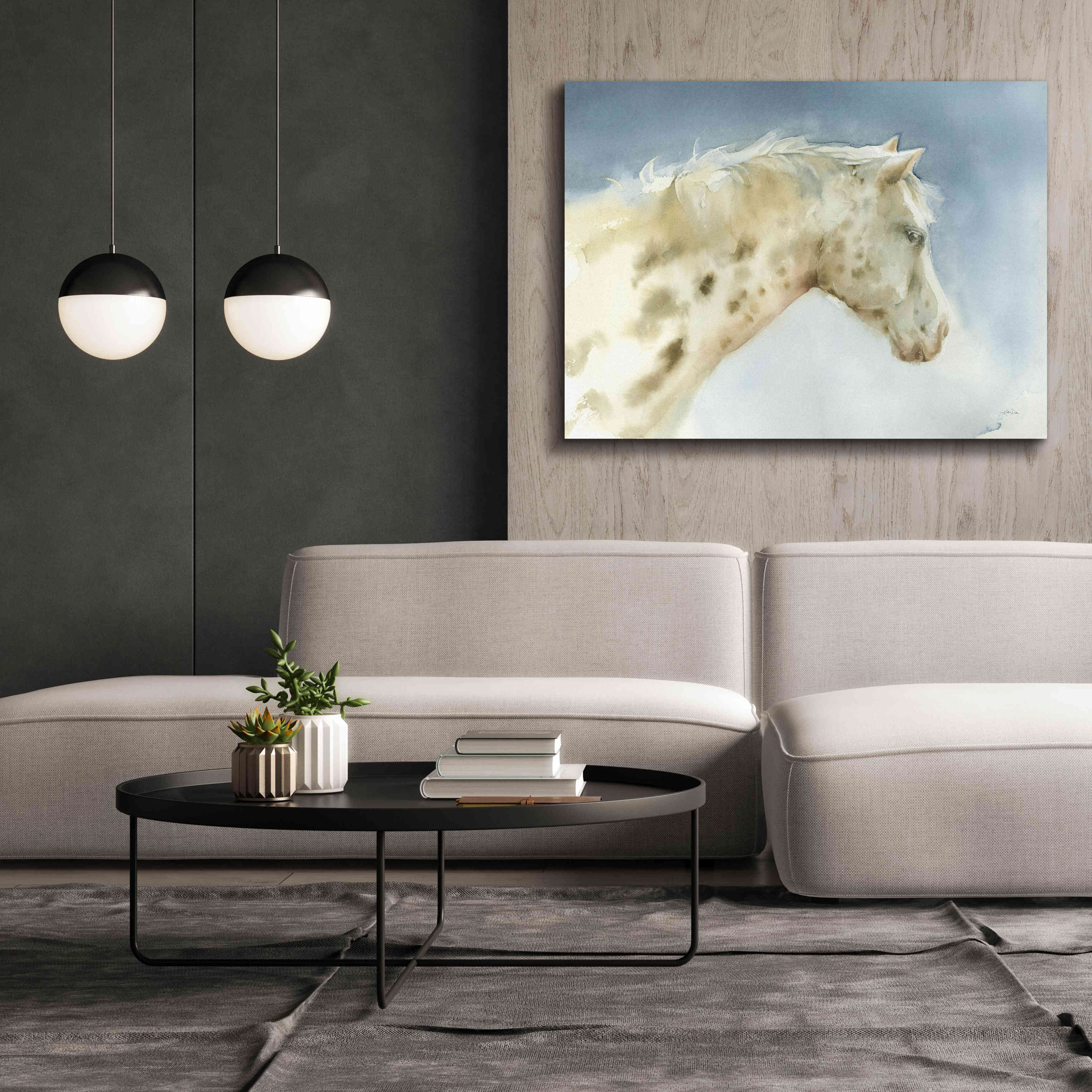 'Dapple Gray Horse' by Katrina Pete, Giclee Canvas Wall Art,54x40