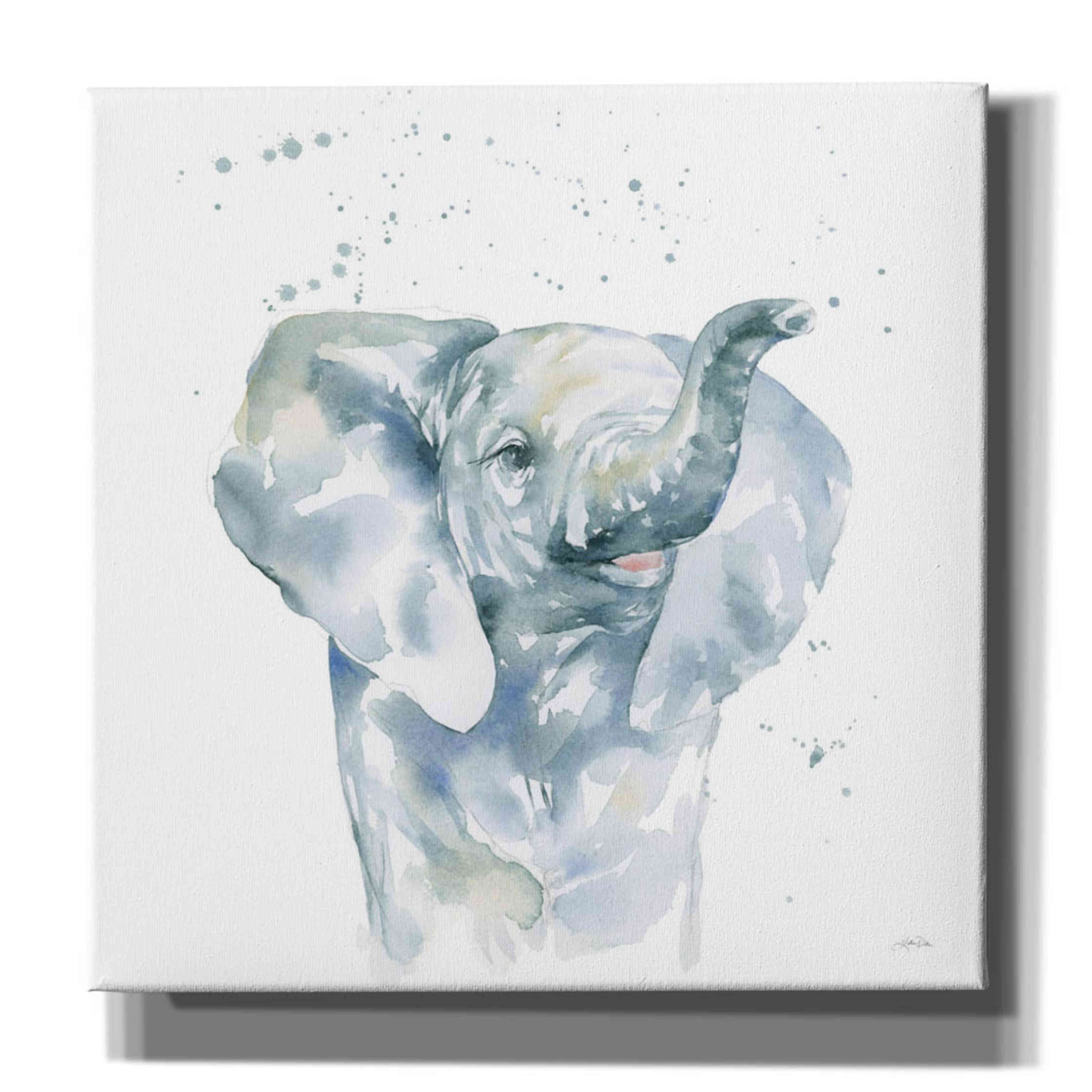 'Baby Elephant' by Katrina Pete, Giclee Canvas Wall Art
