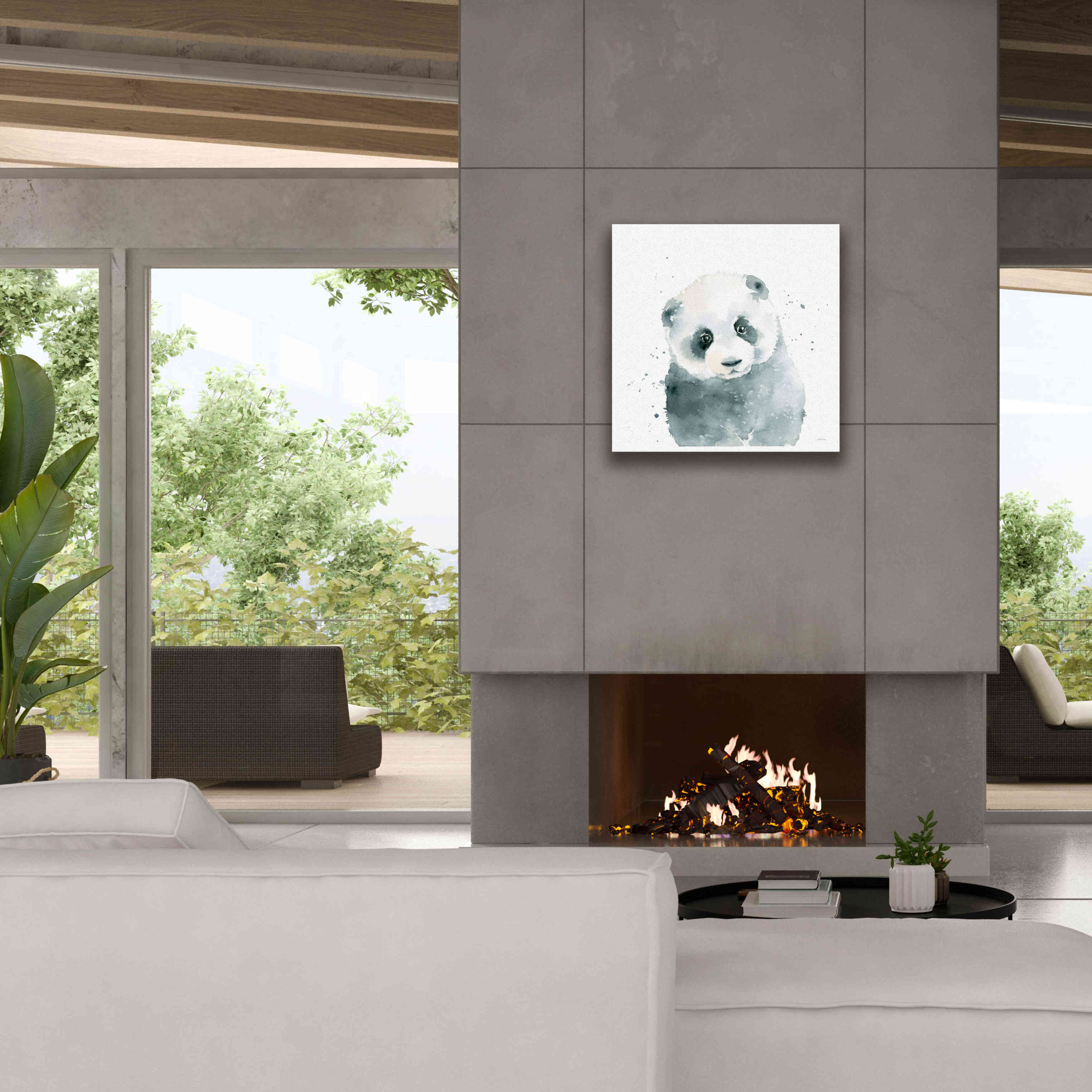 'Panda Cub' by Katrina Pete, Giclee Canvas Wall Art,26x26