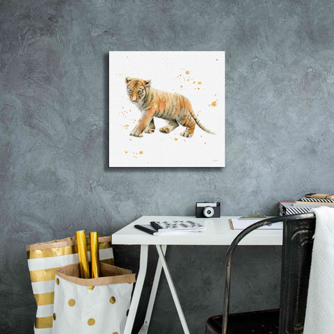 Image of 'Tiger Cub' by Katrina Pete, Giclee Canvas Wall Art,18x18