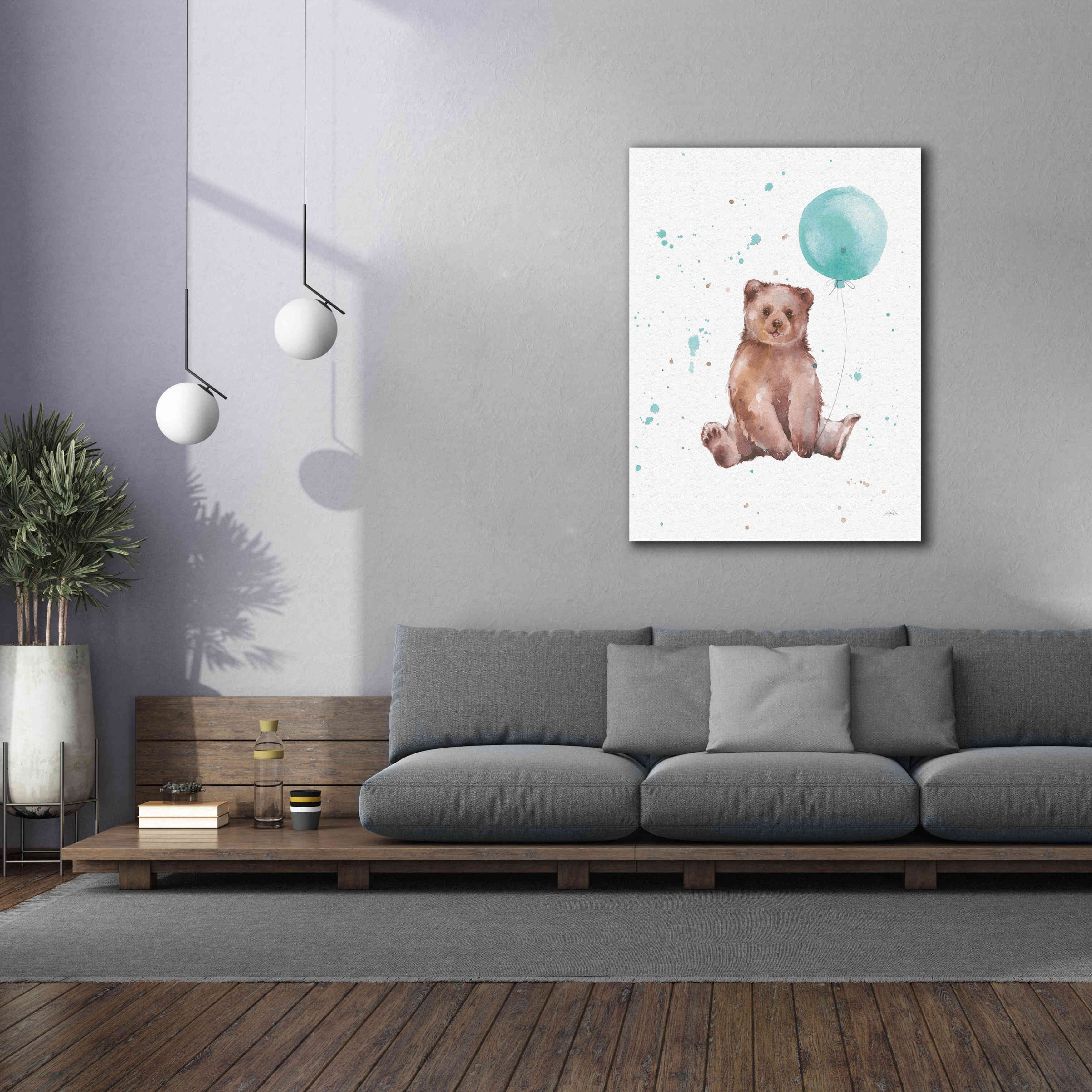 'Festive Bear' by Katrina Pete, Giclee Canvas Wall Art,40x54