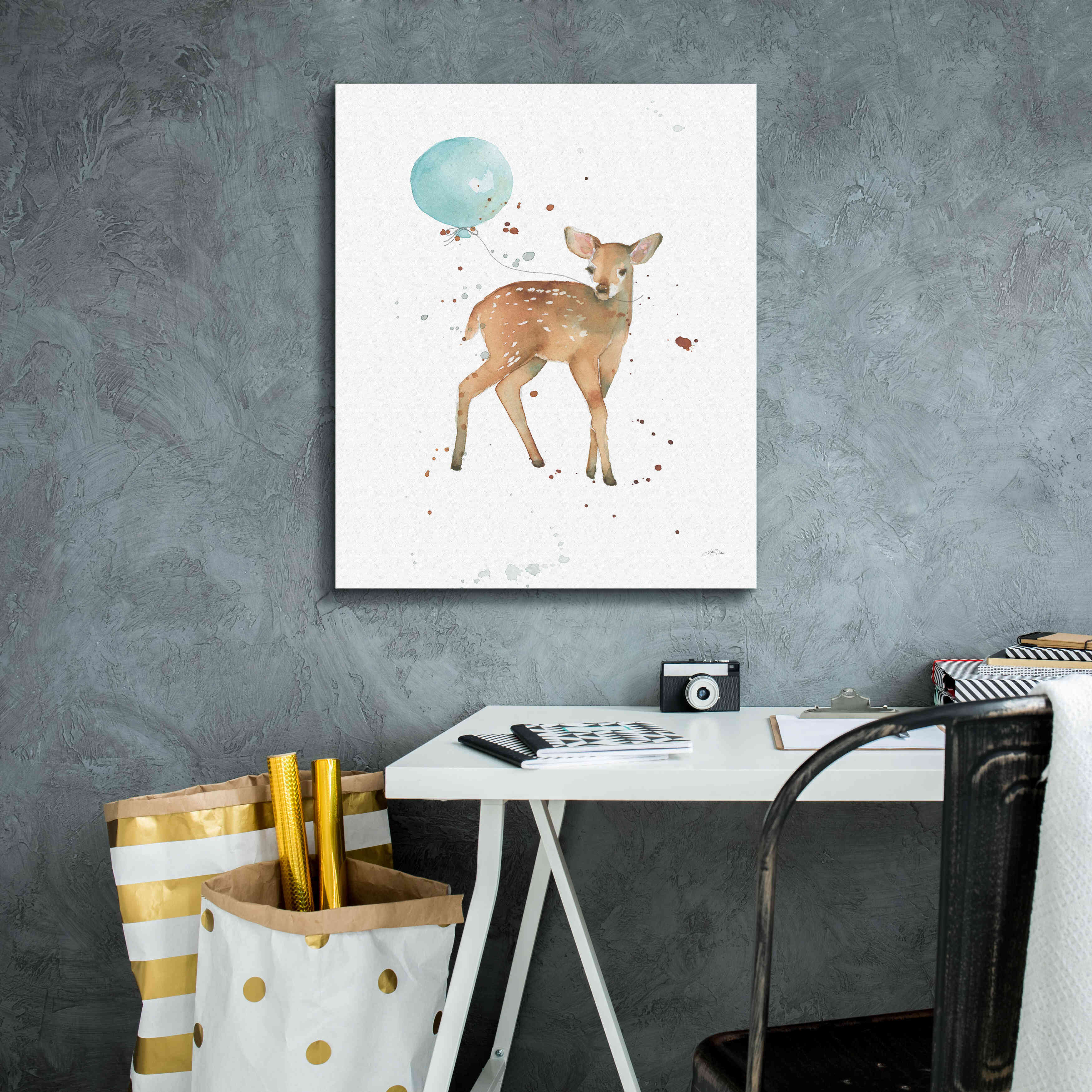 'Festive Fawn' by Katrina Pete, Giclee Canvas Wall Art,20x24