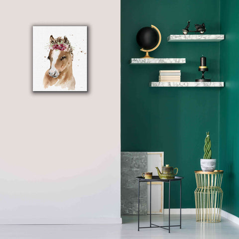 Image of 'Floral Pony' by Katrina Pete, Giclee Canvas Wall Art,20x24
