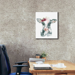 'Floral Cow' by Katrina Pete, Giclee Canvas Wall Art,20x24