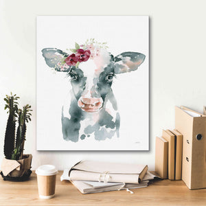 'Floral Cow' by Katrina Pete, Giclee Canvas Wall Art,20x24