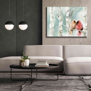 'Christmas Cardinals' by Katrina Pete, Giclee Canvas Wall Art,54x40