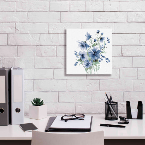 Image of 'Secret Garden Bouquet I Blue' by Katrina Pete, Giclee Canvas Wall Art,12x12